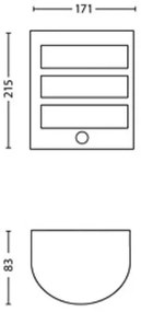Aplică LED de exterior cu senzor Philips PYTHON LED/3,8W/230V IP44