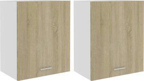 vidaXL Dulapuri suspendate “Lyon”, 2 buc., stejar Sonoma, 50x31x60 cm