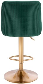 HR920W Scaun Verde din Catifea cu Bază Aurie