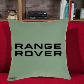 Perna Personalizata cu emblema Range Rover, 40x40 cm, Verde, Husa Detasabila, Perna Inclusa, BEKZ®