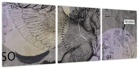 Tablou - Design (cu ceas) (90x30 cm)