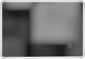 HOMCOM Oglindă de Baie cu LED 70x100 cm, 3 Culori de Lumină, Dimabilă, Antiaburire, Touch, Memorie | Aosom Romania