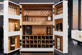 Bufet/ Bar design vintage GOLDEN SUNSET 140cm Mango alb