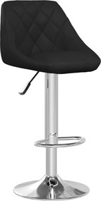 vidaXL Scaun de bar, negru, piele ecologică