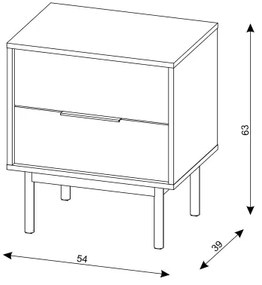 Noptieră ELI neagră