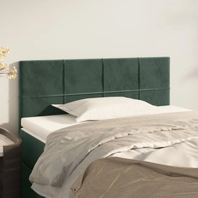 vidaXL Tăblie de pat, verde închis, 80x5x78/88 cm, catifea