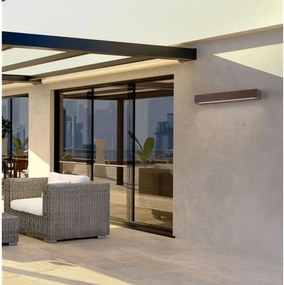 Aplica exterior corten liniara 50cm IP65 LED CCT PRISMATIC