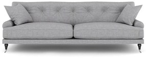 Canapea Seattle E120Numărul de locuri: 3, Gri deschis, 222x100x87cm, Tapiterie, Picioare: Lemn, Role