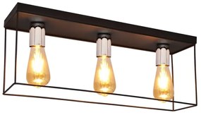 Plafonieră FINN 3xE27/15W/230V negru/crom