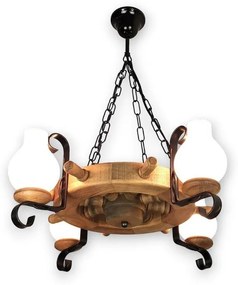 Lustră pe lanț Brilagi TIMONA 4xE14/40W/230V fag