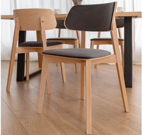 Scaun lemn masiv Novak Fag Tapițat, 46 × 43 × 80 cm