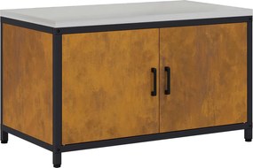 vidaXL Depozitare pentru bucătărie cu ușă Ruginit 60 x 50 x 92 cm Oțel