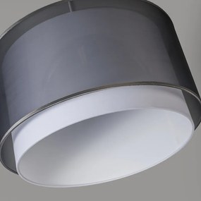 Abajur pentru lampă suspendată din stofă negru/alb 47/25 - Duo