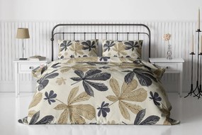 Lenjerie de pat din crep LEAFORY, bej Dimensiune lenjerie de pat: 70 x 90 cm | 140 x 200 cm