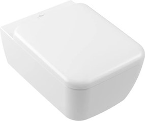 Set vas WC suspendat Villeroy&Boch Skyla Combi-Pack TwistFlush Rimless cu capac softclose alb Stone CeramicPlus