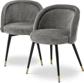 Set de 2 scaune design LUX Chloe, gri 114528 HZ
