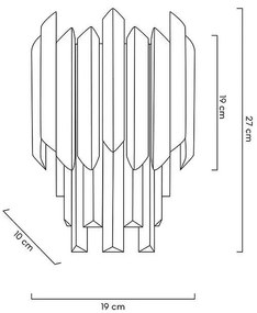 Aplica de perete design modern MAJESTIK WL auriu