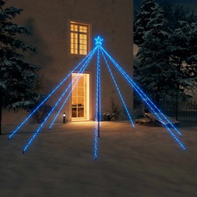 Lumini brad de Craciun 576 LED-uri albastru 3,6 m int. ext. 1, Albastru, 360 cm, straight led style