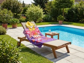 Poncho pentru copii ZANA SI FLUTURE violet Dimensiune: 60 x 120 cm