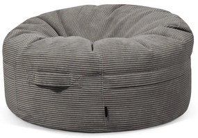 Fotoliu bean bag gri închis cu tapițerie din catifea reiată Roll 105 – SLOWDOWN