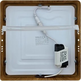 Plafonieră LED BLOCK LED/18W/230V 4200K 22x22 cm maro