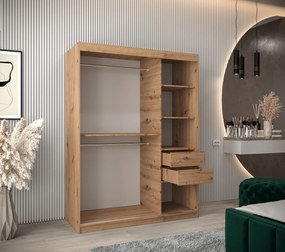 Dulap de haine 150 cm Mokka (Stejar artisan). 1126027