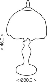 Brilagi - Lampă de masă Tiffany cu vitralii JUNGLE 1xE27/60W/230V