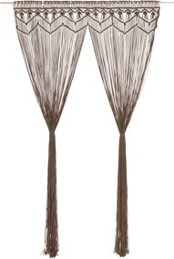 vidaXL Perdea macrame, gri taupe,140 x 240 cm, bumbac