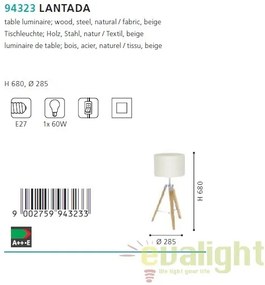 Veioza, lampa de masa industrial style, LANTADA 94323 EL
