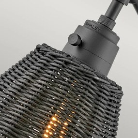 Hinkley HK-ARTI-1W-BK-BR - Aplică spot de perete ARTI, 1xE27/60W/230V, neagră