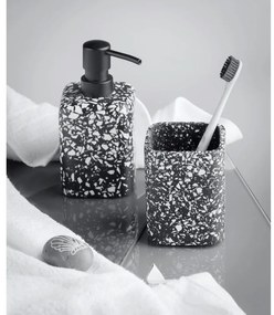Recipient pentru periuțe de dinți Wenko Terrazzo, negru