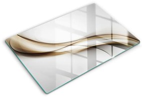 Placă sticla protectie aragaz Abstracția liniilor moi