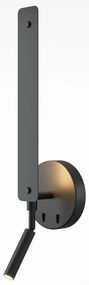 Aplica LED cu lumina ambientala si spot directionabil Combo 10W negru