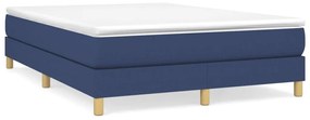 3120612 vidaXL Cadru de pat, albastru, 140x190 cm, material textil