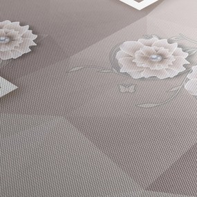 Tablou - Imagine flori bej (150x105 cm)