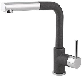 Concept BDG4527BC - Baterie pentru chiuvetă cu pulverizator extractibil 26,9 cm granit/negru