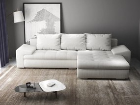 Colțar extensibil dumonde cu ladă de depozitare si sezut confortabil din spuma high-density, Leonardo Zoom Crem 260x185 cm II