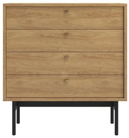 Comodă Oscar O5  (hikor natural + negru). 1100515