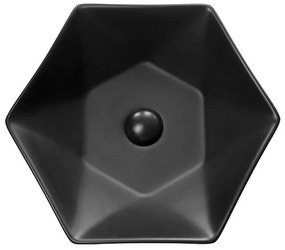 Lavoar pe blat Fluminia, Black Diamond, 49 x 49 cm, negru mat