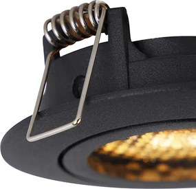 Spot încastrat inteligent negru, inclusiv WiFi GU10 reglabil - Ude Honey