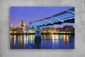 Tablouri Canvas Urbane - Podul luminat albastru