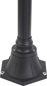 Lampă clasică de exterior neagră cu sticlă opal 140cm IP44 - Champs