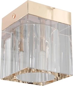 Open Design OR86188 - Lampă spot CUBO 1xG9/8W/230V sticlă transparentă/aur roz