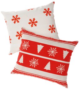 Set de 2 fete de perna RENUL DE CRACIUN SI BRAD 40x50 cm