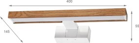 Brilagi - Iluminare LED pentru oglindă de baie 3-în-1 WOODY MIRROR LED/8W/230V IP44 alb/stejar cireș