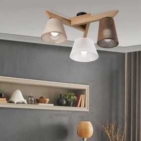 Lustră aplicată Brilagi ANTHONY 3xE14/40W/230V stejar