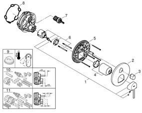 Baterie GROHE PLUS, crom lucios, 24093003