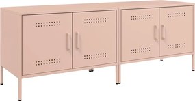 vidaXL Dulapuri TV, 2 buc., roz, 68x39x50,5 cm, oțel