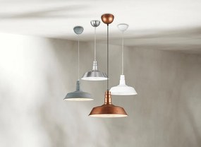 Lustră argintiu-mat din metal cu abajur din metal ø 36 cm Will – Reality