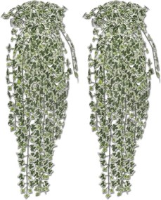 vidaXL Tufiș de iederă artificială, 2 buc., pestriță, 90 cm